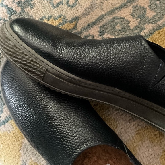Men’s new GREATS X Steven Alan Mercer slip on navy leather shoes 11 $169 main image 7